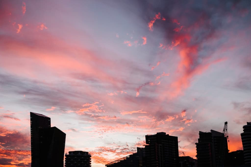 sunset in malaga