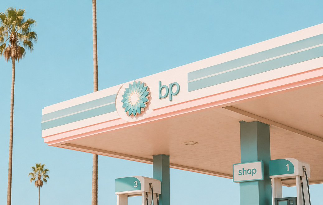 BP-Tankstelle neben dem Depot